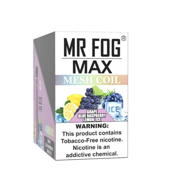 Mr Fog max mesh coil grape blue raspberry lemon ice