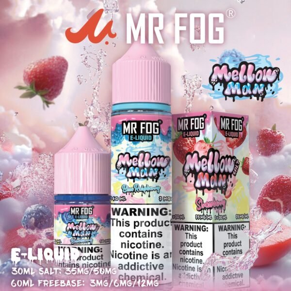 STRAWBERRY  - MR FOG MELLOW MAN SALT E LIQUID JUICE 30ML