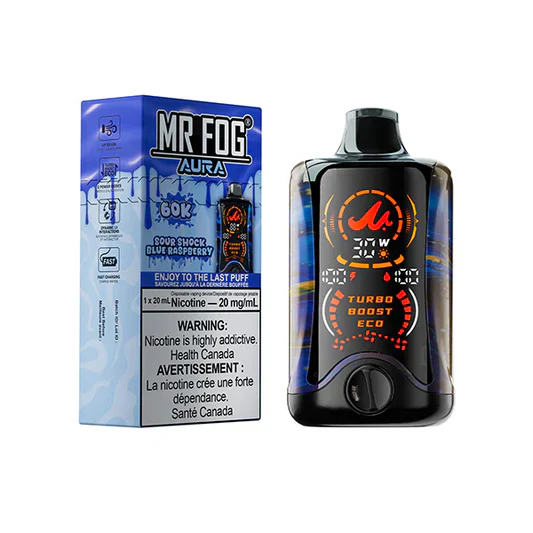 Sour Shock Blue Raspberry – Mr Fog Aura 60k Puffs