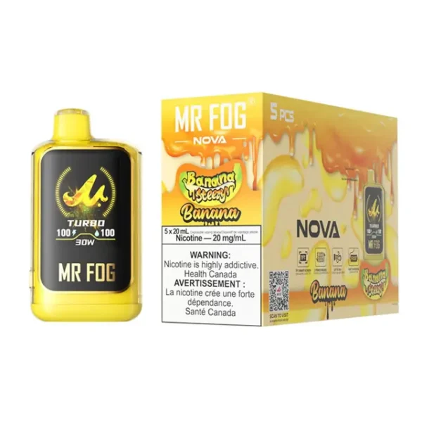 38529 Banana Mr Fog Nova Disposable Vape - 36000 Puffs (Banana Steezy)