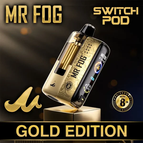 8th Anniversary Mr Fog Switch Gold Edition 45K Puffs Disposable Pods Kit