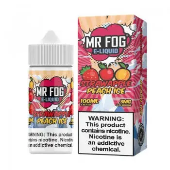 Strawapple Peach Ice - Mr Fog Synthetic E-Liquid -100Ml
