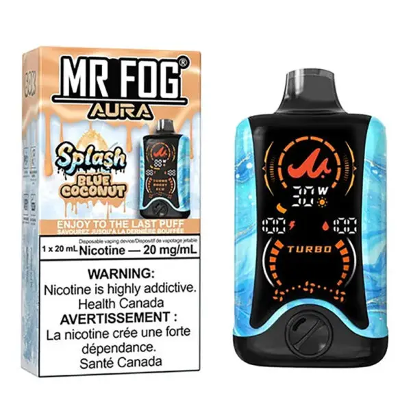 Blue Coconut-mr Fog Aura Splash 60,000 Puffs Disposable Vape