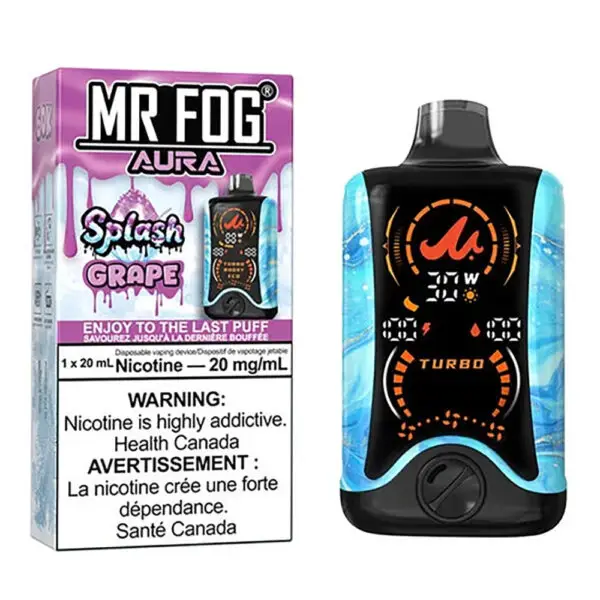 Grape-mr Fog Aura Splash 60,000 Puffs Disposable Vape