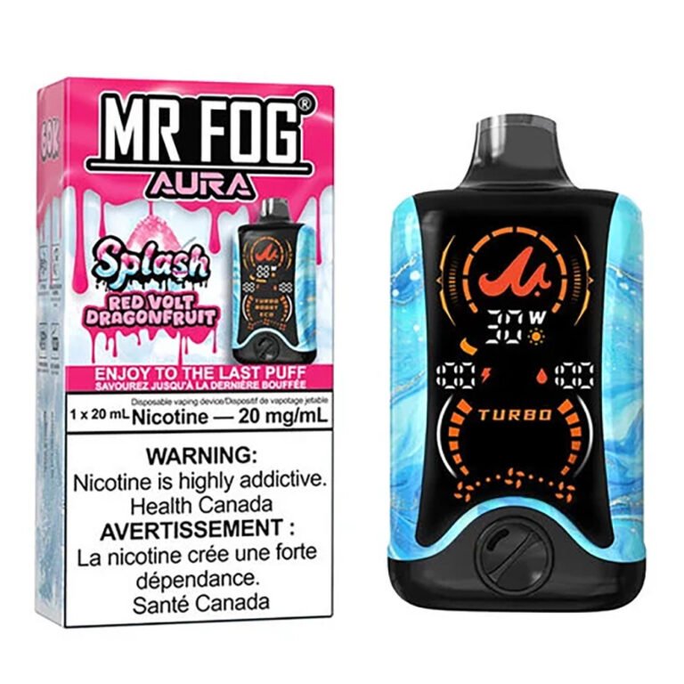 RED VOLT DRAGON FRUIT-MR FOG AURA SPLASH 60,000 PUFFS DISPOSABLE VAPE ...