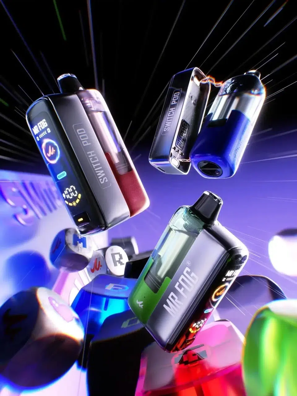 Strawberry Mr Fog Switch Pod Vape Kit 45K Puffs - Splash Edition 1 Lemonade Mr Fog Switch Pod Vape Kit Splash Edition