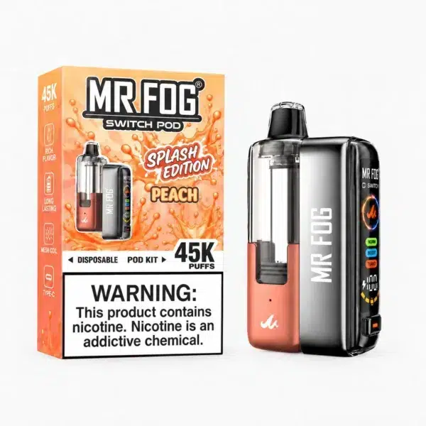 Peach Mr Fog Switch Pod Vape Kit Splash Edition